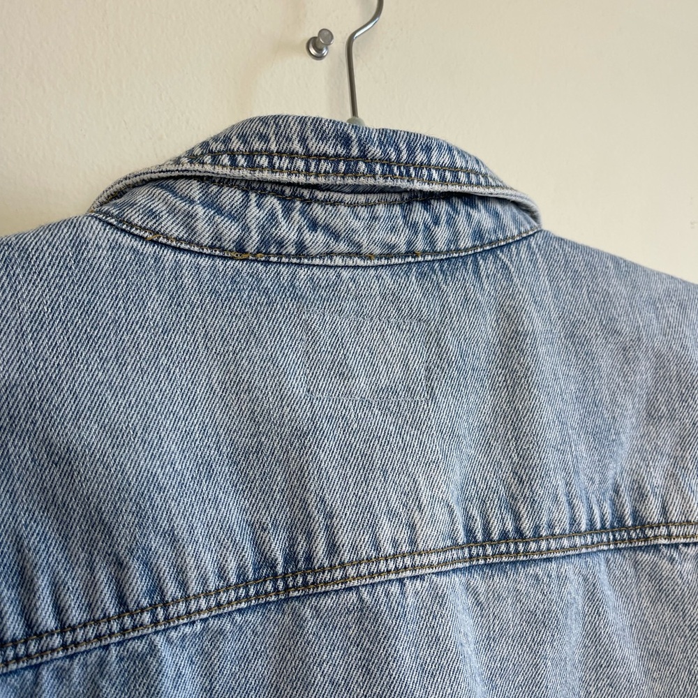 Bershka Light Blue Denim Overshirt - Picture 8 of 8